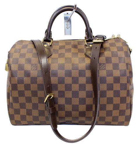 lv speedy 20 damier ebene|LOUIS VUITTON Damier Ebene Speedy Bandouliere 20.